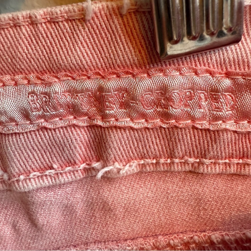 Guess Vintage Pink Wash Ankle Cropped Brittney Jeans with Stretch Y2K 90s - Picture 8 of 10